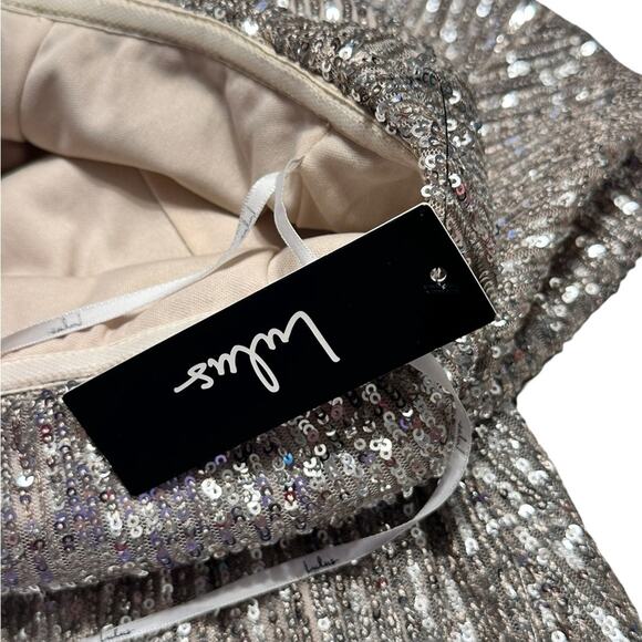 Lulus Gold Sequin Strapless Midi Dress Size Small NWT - Picture 8 of 8